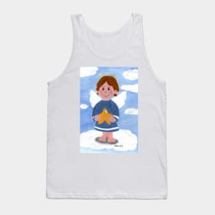 Little angel boy with star Tank Top